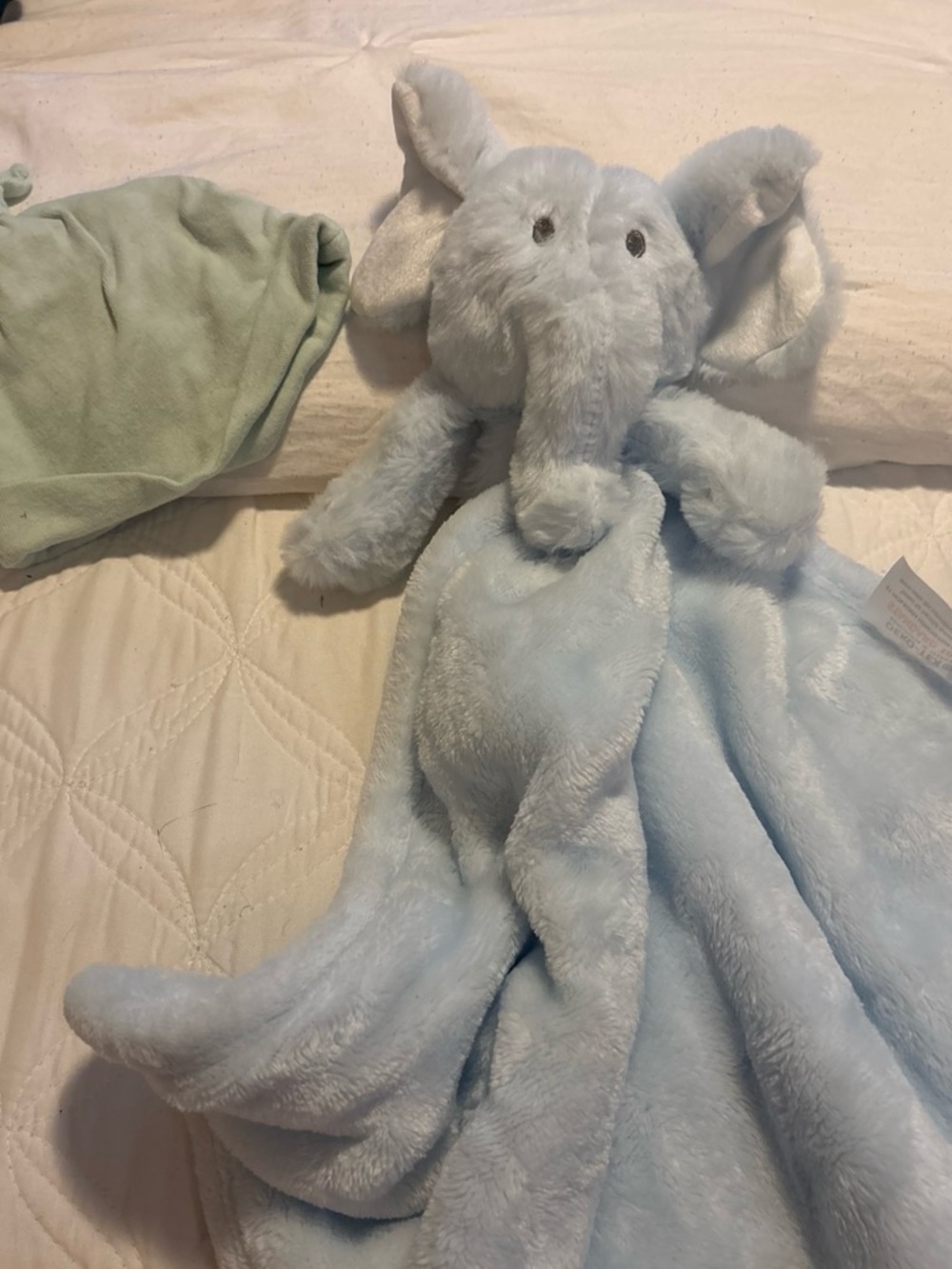 Source Unknown Blue Elephant Plush Security Blanket